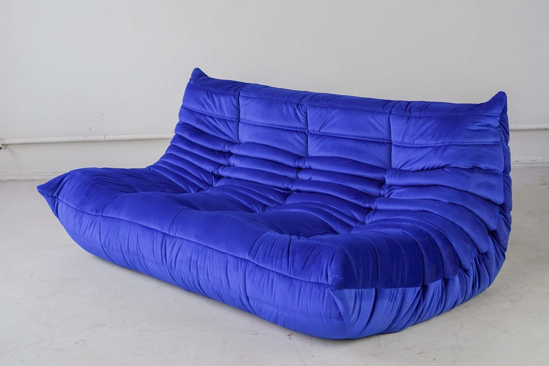 Togo_Three-Seater_Sofa_by_Michel_Ducaroy_for_Ligne_Roset,_Blue_Velvet,_France,_1970s