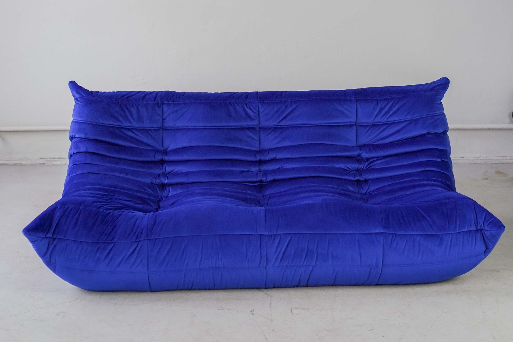 Togo_Three-Seater_Sofa_by_Michel_Ducaroy_for_Ligne_Roset,_Blue_Velvet,_France,_1970s