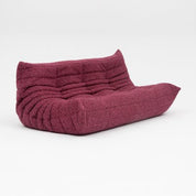 Togo_Three-Seater_Sofa_by_Michel_Ducaroy_for_Ligne_Roset,_Burgundy_Bouclé,_France,_1970s