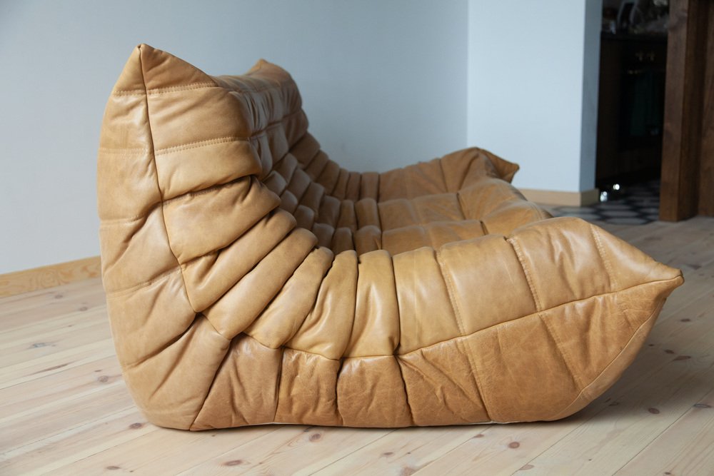 Togo_Three-Seater_Sofa_by_Michel_Ducaroy_for_Ligne_Roset,_Camel_Brown_Leather,_France,_1970s