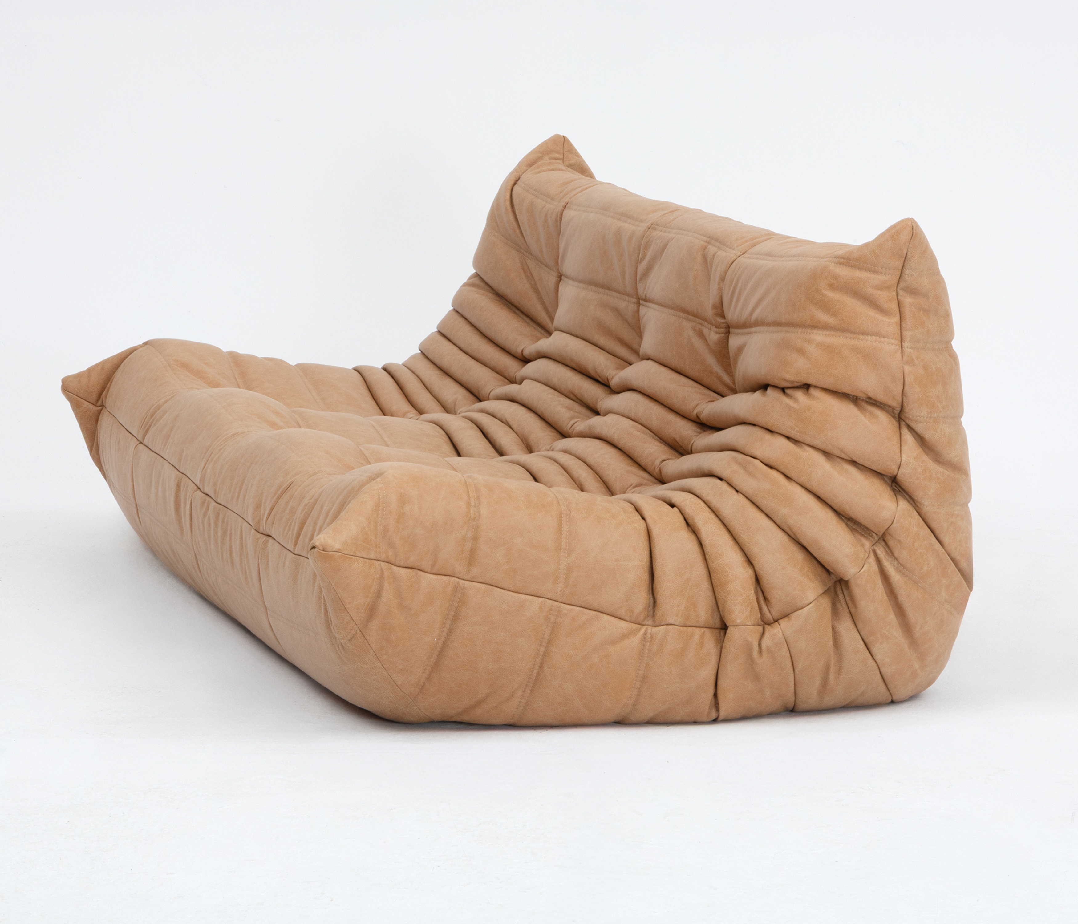 Togo_Three-Seater_Sofa_by_Michel_Ducaroy_for_Ligne_Roset,_Caramel_fabric,_France,_1970s