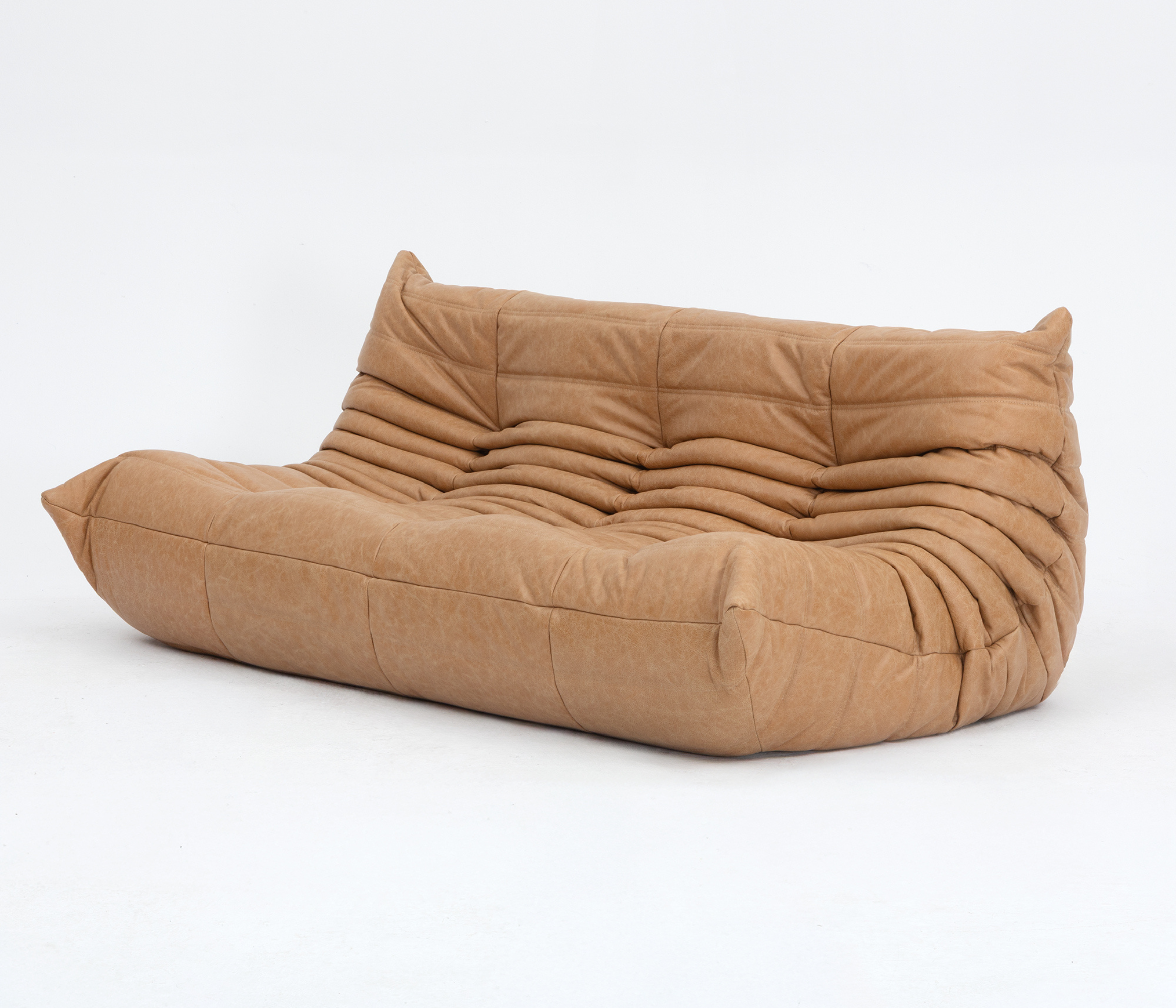 Togo_Three-Seater_Sofa_by_Michel_Ducaroy_for_Ligne_Roset,_Caramel_fabric,_France,_1970s