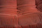 Togo_Three-Seater_Sofa_by_Michel_Ducaroy_for_Ligne_Roset,_Coral_Corduroy,_France,_1970s