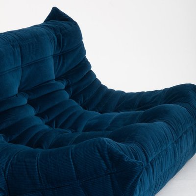 Togo_Three-Seater_Sofa_by_Michel_Ducaroy_for_Ligne_Roset,_Dark_Blue_Fabric,_France,_1970s