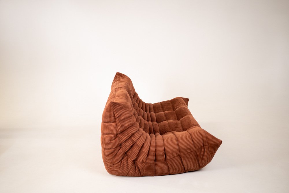 Togo_Three-Seater_Sofa_by_Michel_Ducaroy_for_Ligne_Roset,_Orange_Fabric,_France,_1970s