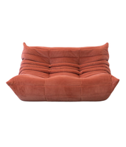 Togo_Two-Seater_Sofa_by_Michel_Ducaroy_for_Ligne_Roset,_Coral_Corduroy,_France