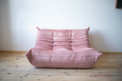 Togo_Two-Seater_Sofa_by_Michel_Ducaroy_for_Ligne_Roset,_Pink_Pearl_Velvet,_France