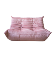 Togo_Two-Seater_Sofa_by_Michel_Ducaroy_for_Ligne_Roset,_Pink_Pearl_Velvet,_France