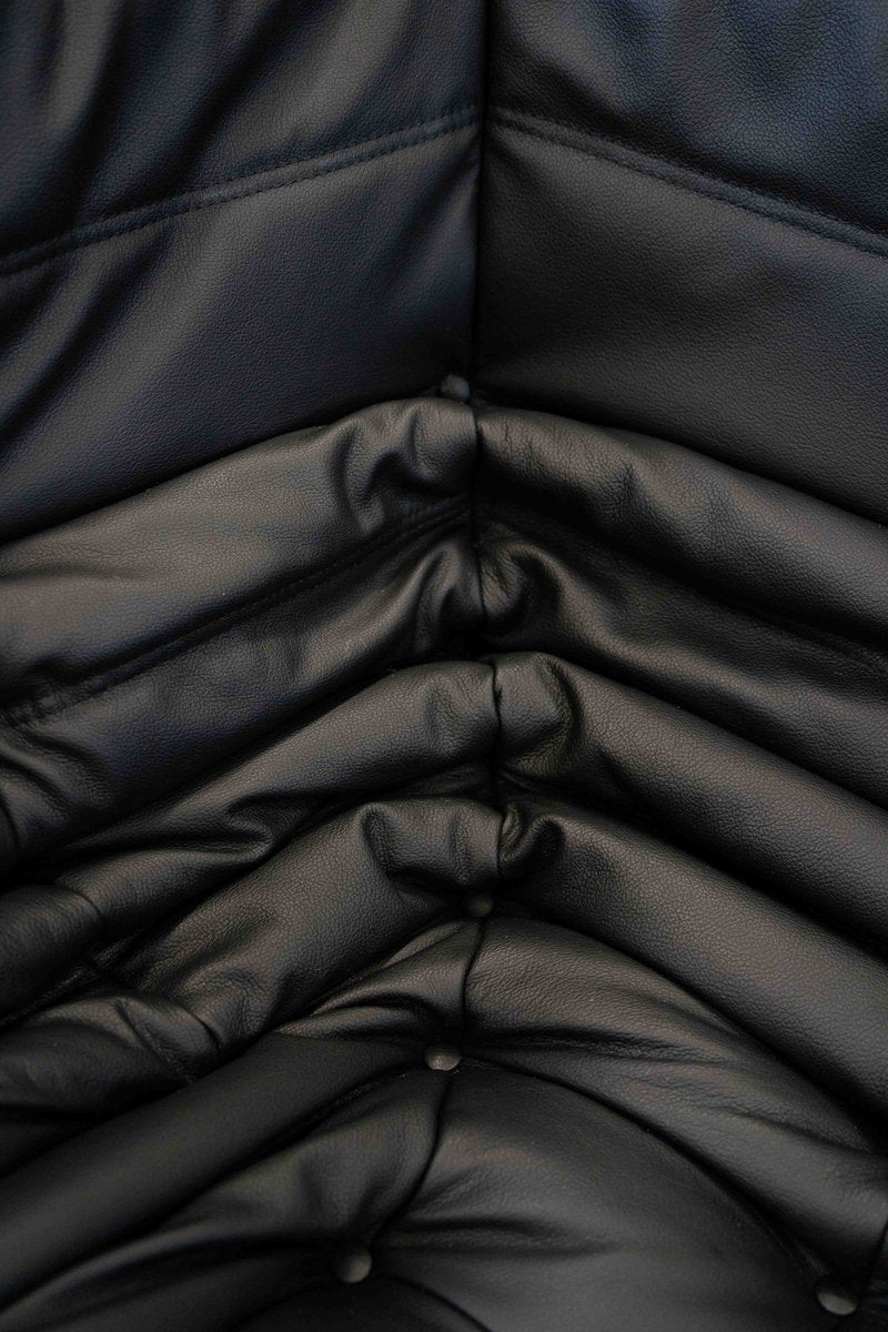 Togo_Two-Seater_Sofa_with_Arms_in_Black_Leather_by_Michel_Ducaroy_for_Ligne_Roset,_France,_1970s