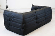Togo_Two-Seater_Sofa_with_Arms_in_Black_Leather_by_Michel_Ducaroy_for_Ligne_Roset,_France,_1970s