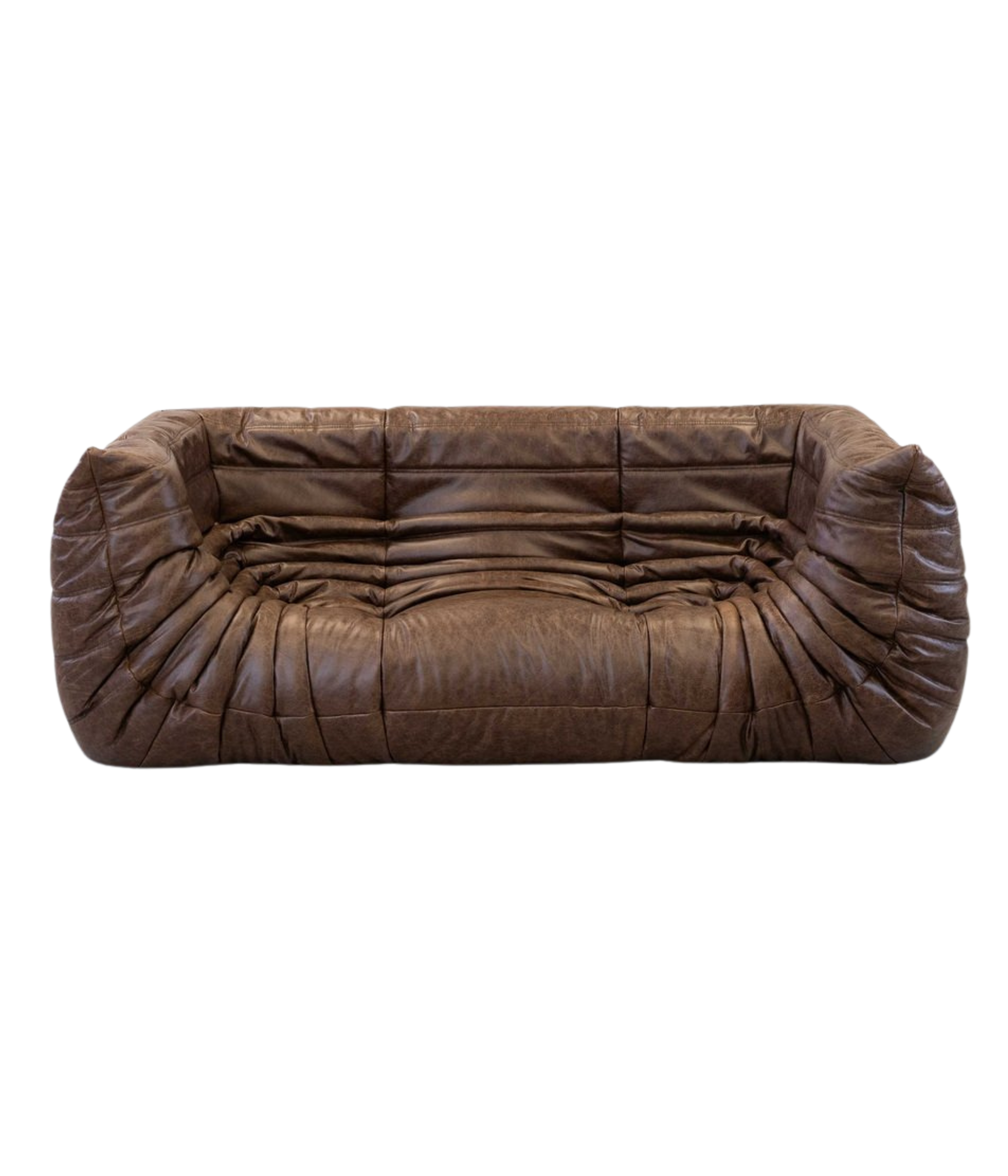 Togo_Two-Seater_Sofa_with_Arms_in_Brown_Leather_by_Michel_Ducaroy_for_Ligne_Roset,_France,_1970s