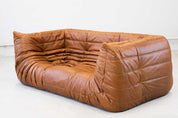 Togo_Two-Seater_Sofa_with_Arms_in_Brown_Pine_Leather_by_Michel_Ducaroy_for_Ligne_Roset,_France,_1970s