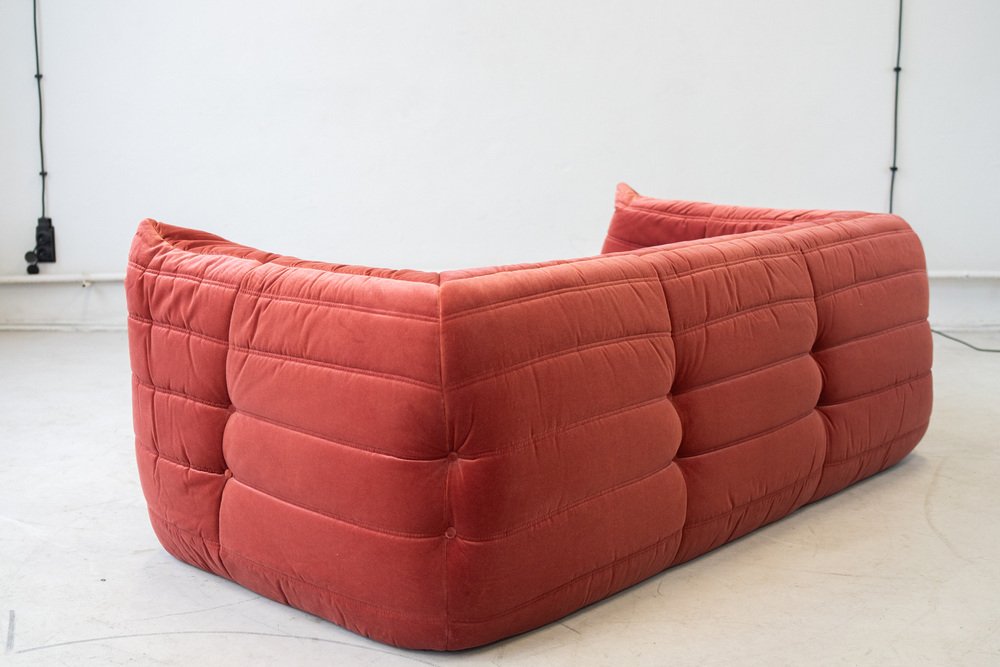 Togo_Two-Seater_Sofa_with_Arms_in_Burgundy_Velvet_by_Michel_Ducaroy_for_Ligne_Roset,_France,_1970s