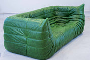 Togo_Two-Seater_Sofa_with_Arms_in_Green_Leather_by_Michel_Ducaroy_for_Ligne_Roset,_France,_1970s