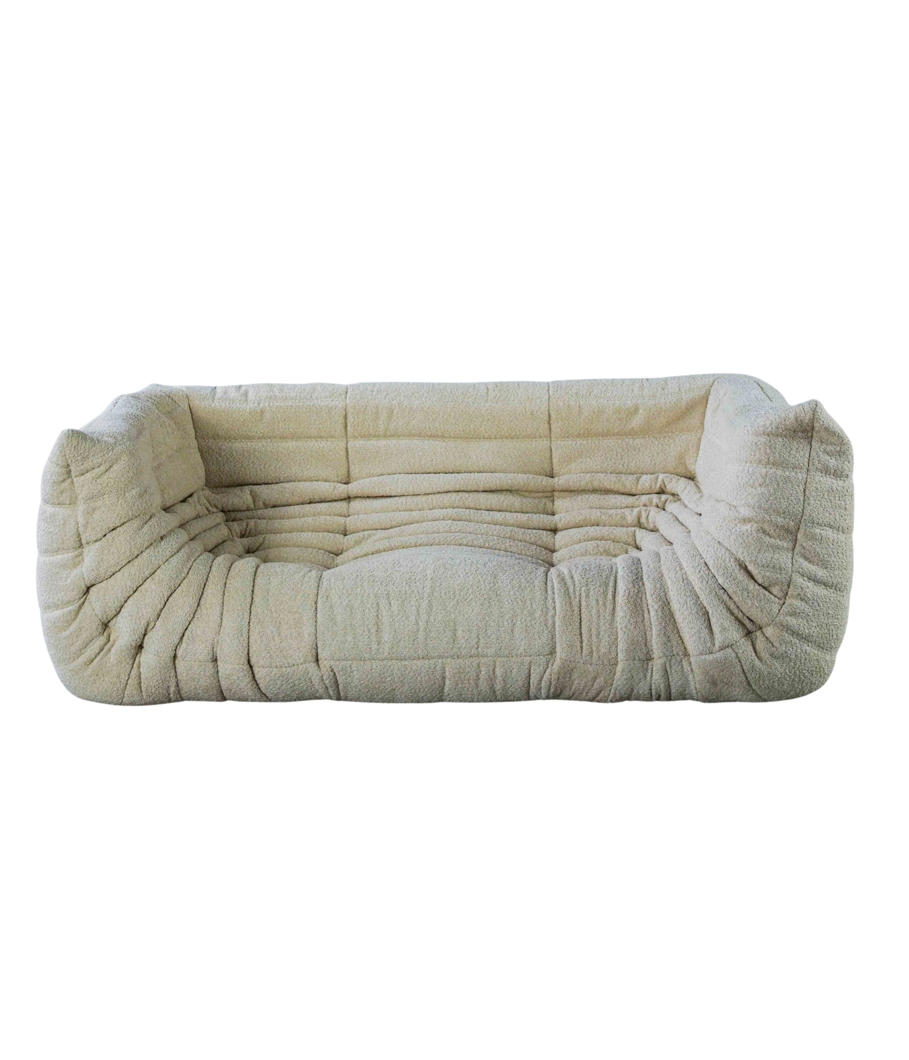 Togo_Two-Seater_Sofa_with_Arms_in_White_Bouclette_by_Michel_Ducaroy_for_Ligne_Roset,_France,_1970s