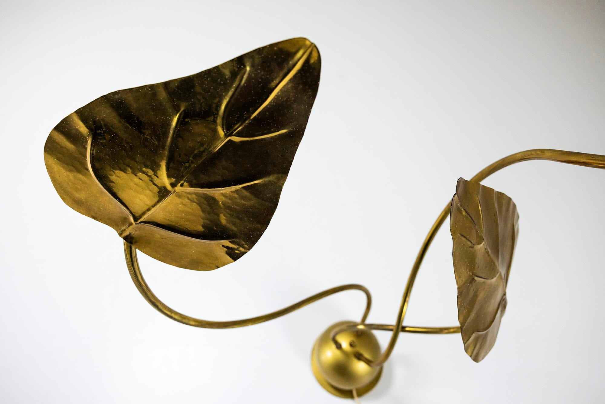 Tommaso_Barbi_Brass_Leaf_Floor_Lamp,_Italy_1970s