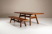 Set_of_Torbecchia_Dining_Table_and_Bench_by_Giovanni_Michelucci_for_Poltronova,_1965,_Italy