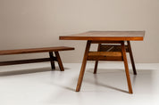 Set_of_Torbecchia_Dining_Table_and_Bench_by_Giovanni_Michelucci_for_Poltronova,_1965,_Italy