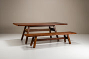 Set_of_Torbecchia_Dining_Table_and_Bench_by_Giovanni_Michelucci_for_Poltronova,_1965,_Italy