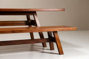 Set_of_Torbecchia_Dining_Table_and_Bench_by_Giovanni_Michelucci_for_Poltronova,_1965,_Italy