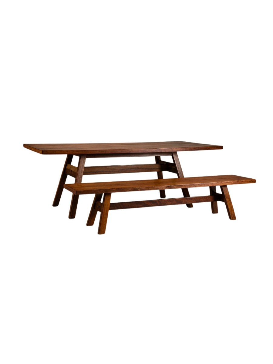 Set_of_Torbecchia_Dining_Table_and_Bench_by_Giovanni_Michelucci_for_Poltronova,_1965,_Italy