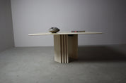 Travertine_dining_table_with_sculptural_base,_Italy_1960s