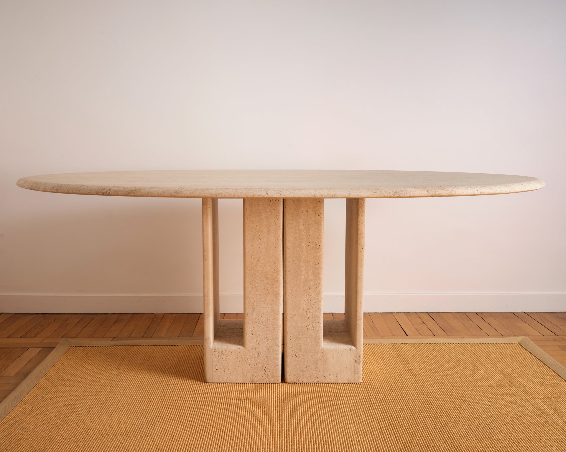 20th_Century_Travertine_Dining_Table_by_Claude_Berraldacci,_France