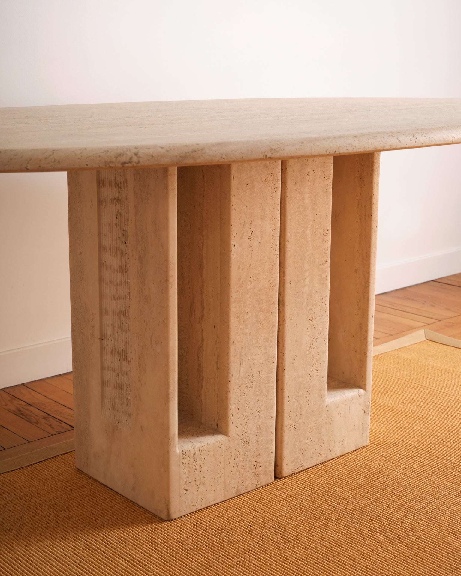 20th_Century_Travertine_Dining_Table_by_Claude_Berraldacci,_France
