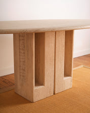 20th_Century_Travertine_Dining_Table_by_Claude_Berraldacci,_France