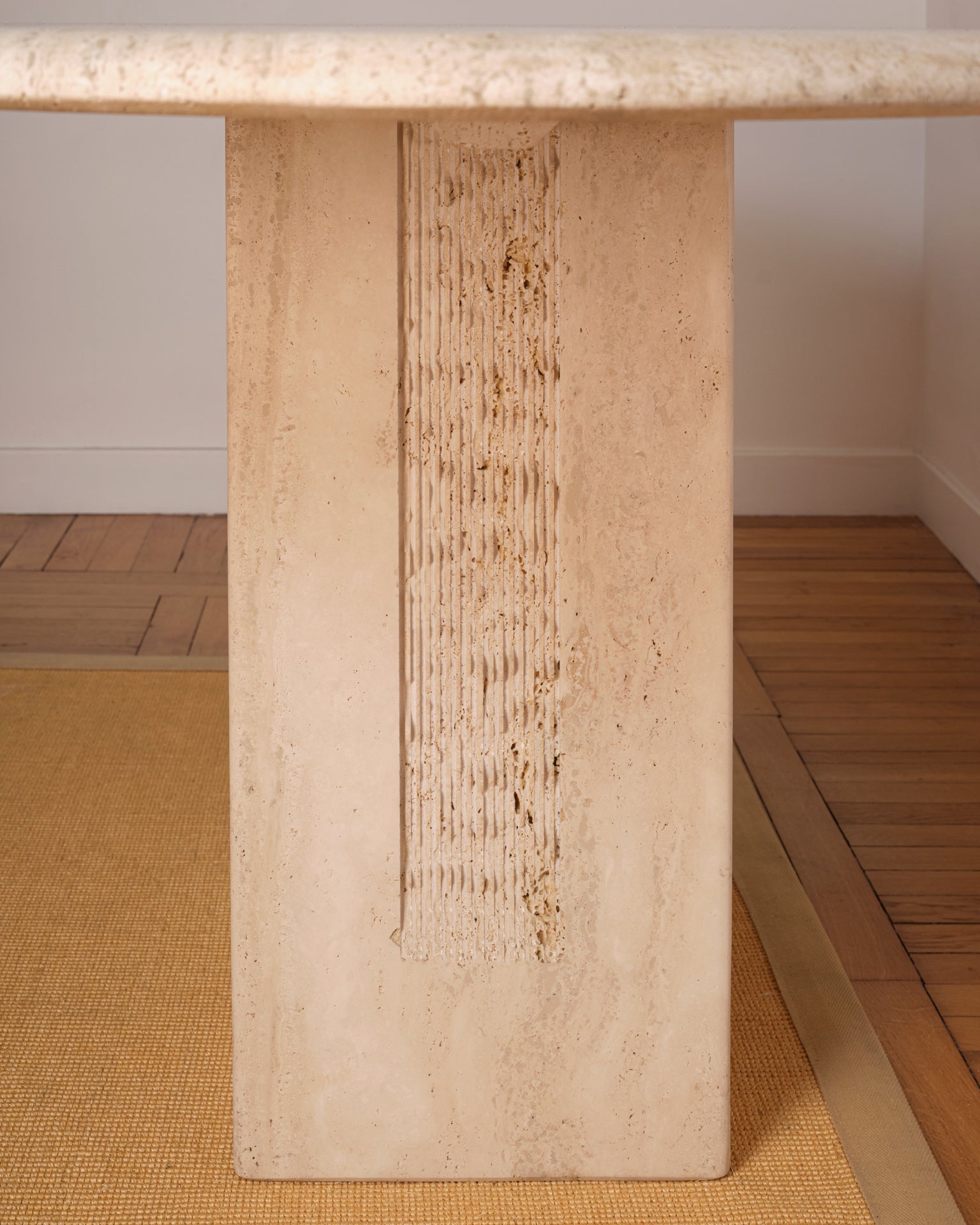20th_Century_Travertine_Dining_Table_by_Claude_Berraldacci,_France