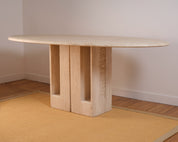 20th_Century_Travertine_Dining_Table_by_Claude_Berraldacci,_France