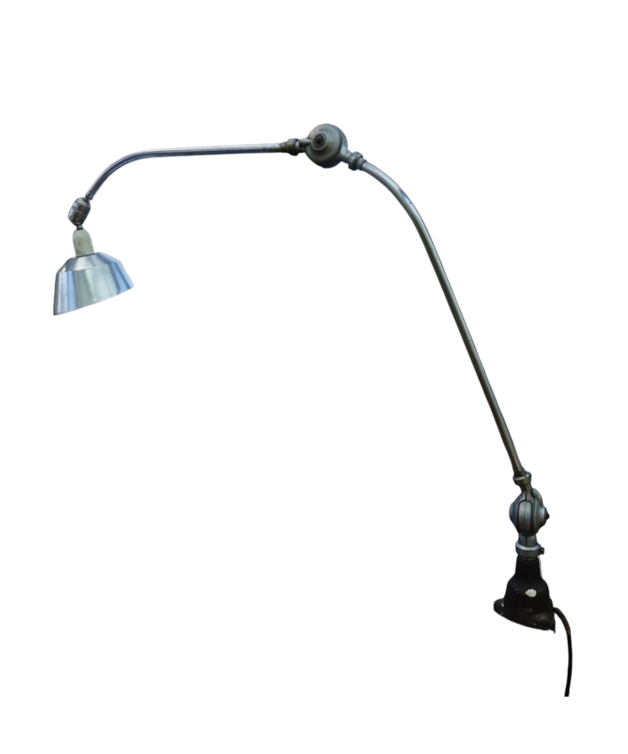 Triplex_Pendulum_Clamp_Lamp_by_Johan_Petter_Johansson_with_Midgard_R2_Shade,_Swedish_Industrial_Wall_Lamp,_1920s