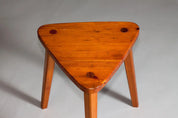 Tripod_Stool_Pine_Triangular_Seat_Scandinavian_Vintage_1950s_Scandinavia