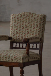 Turned_Wood_Armchair_with_Floral_Upholstery,_Scandinavian_Rustic_Design