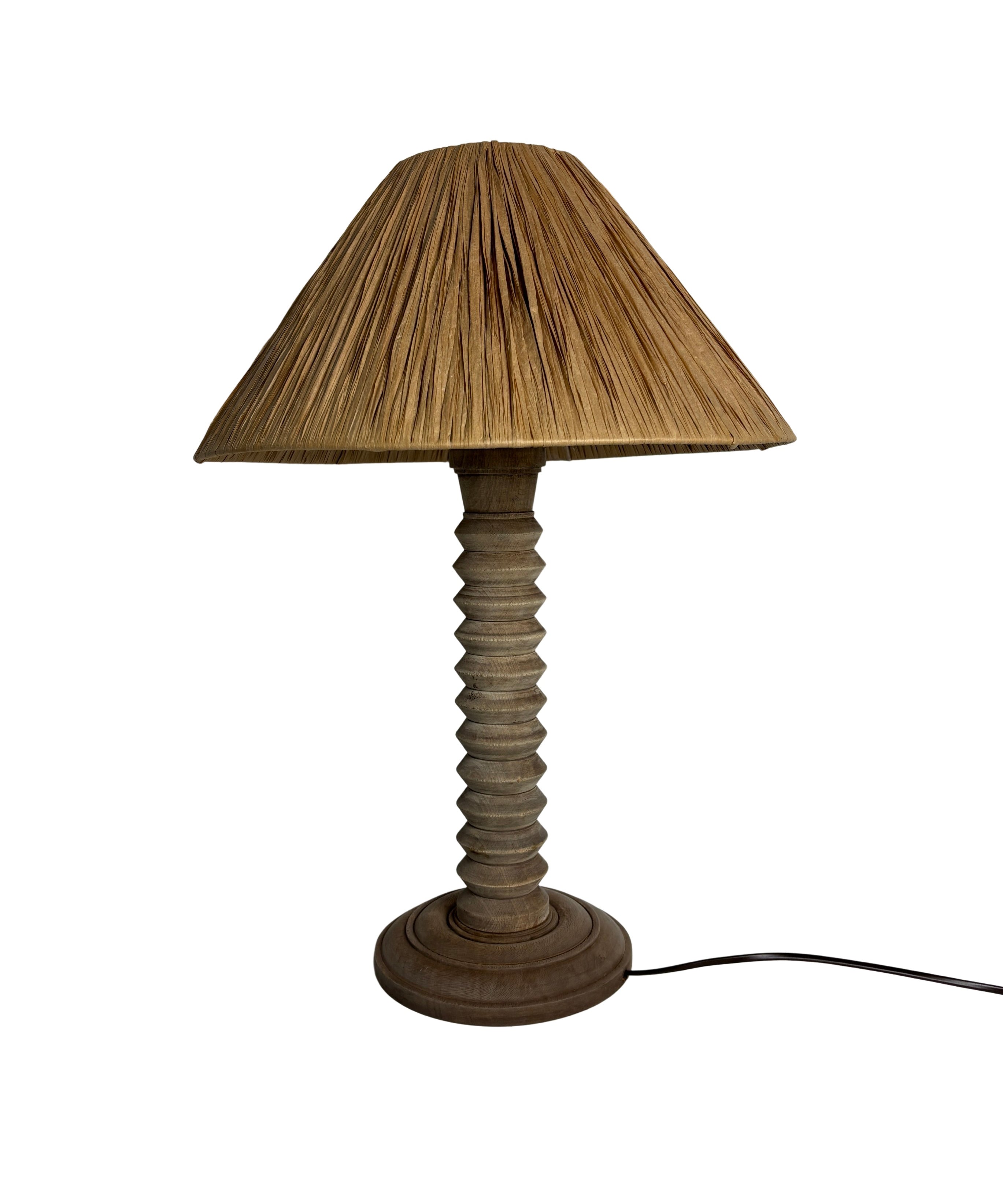 Turned_Wood_Table_Lamp_in_the_Manner_of_Charles_Dudouyt_1940s_France