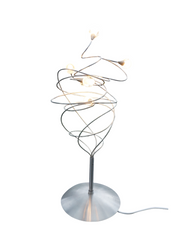 Twister_Table_Lamp_by_Harco_Loor_Design,_Sculptural_Stainless_Steel_and_Blown_Glass_Light,_Netherlands,_1980s