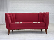 Danish_“Banana”_Two_Seater_Sofa_in_Oak_and_Wool,_1960s,_Denmark