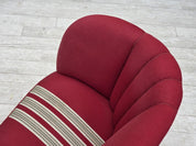 Danish_“Banana”_Two_Seater_Sofa_in_Oak_and_Wool,_1960s,_Denmark