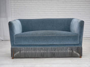 Two-Seater_Sofa,_Blue_Velour_&_Oak_Legs_1970s_Denmark