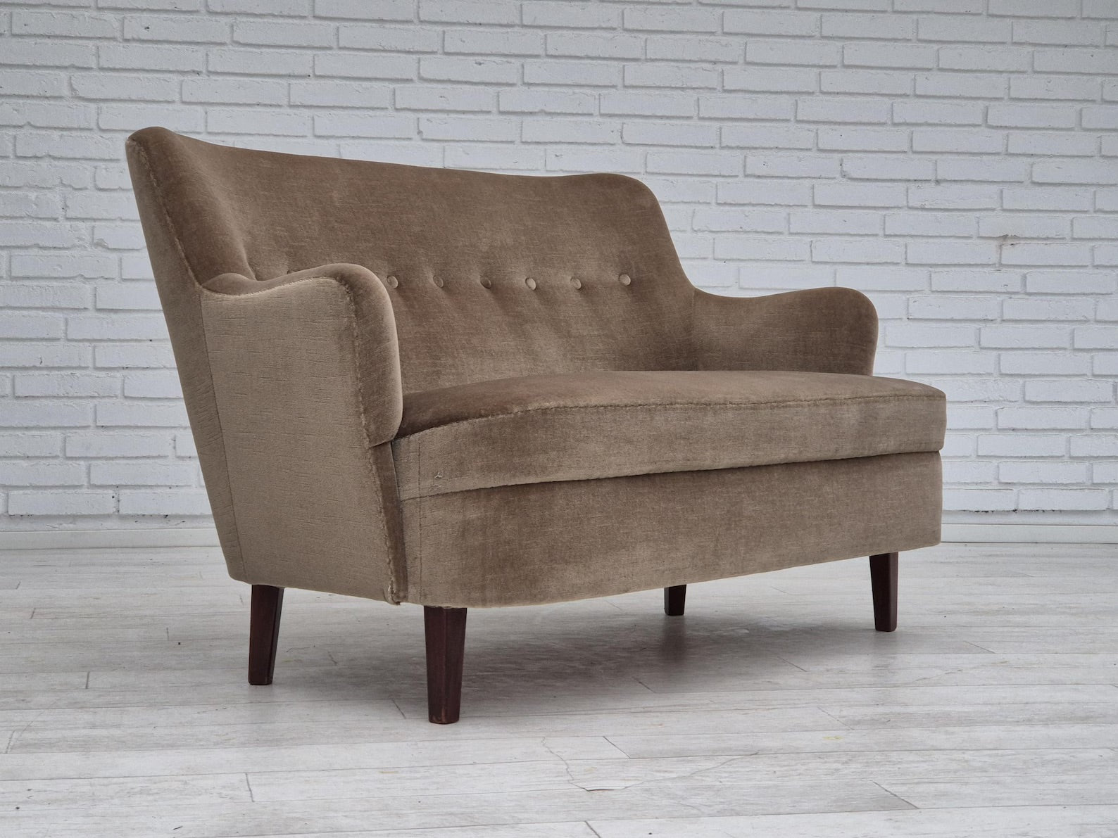 Two-Seater_Sofa,_Green_Furniture_Velour_&_Beech,_1970s_Denmark