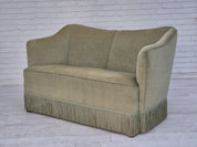 Two-Seater_Sofa,_Green_Velour_&_Ash_Wood,_1960s_Denmark