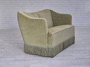 Two-Seater_Sofa,_Green_Velour_&_Ash_Wood,_1960s_Denmark