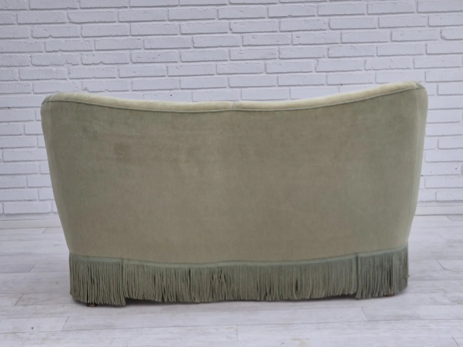 Two-Seater_Sofa,_Green_Velour_&_Ash_Wood,_1960s_Denmark