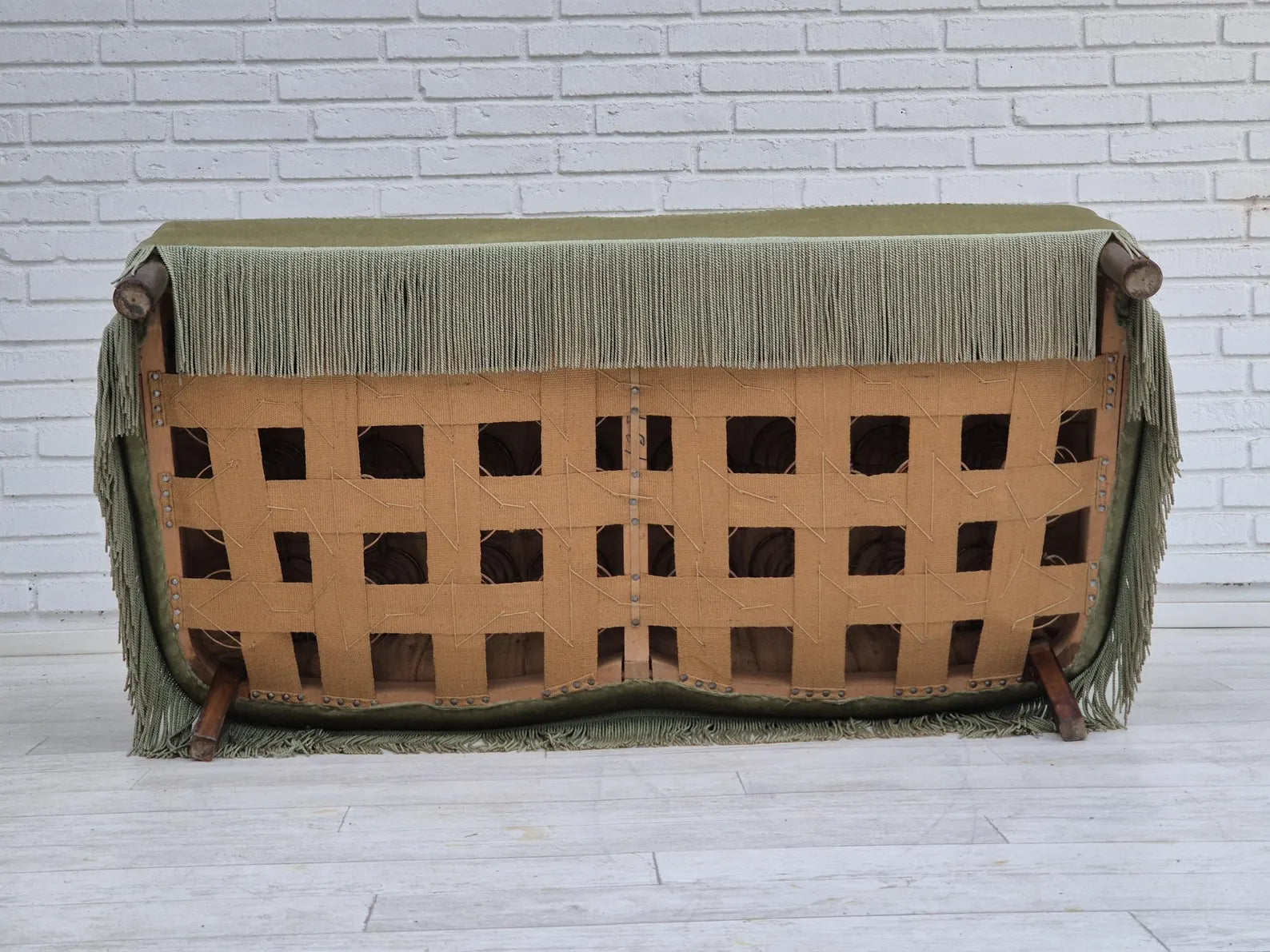 Two-Seater_Sofa,_Green_Velour_&_Ash_Wood,_1960s_Denmark