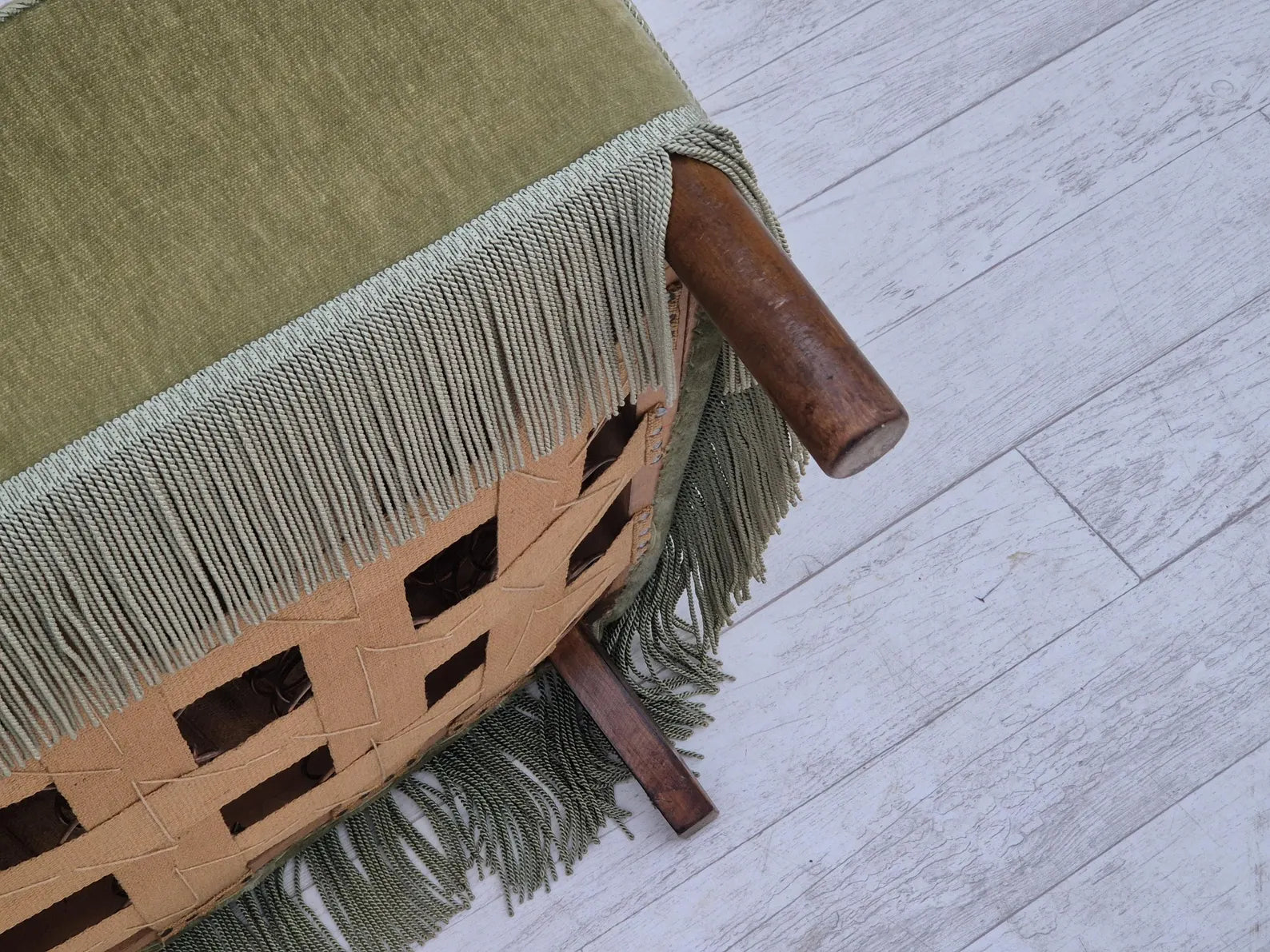 Two-Seater_Sofa,_Green_Velour_&_Ash_Wood,_1960s_Denmark