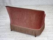 Danish_Two_Seater_Sofa_in_Salmon_Velour_and_Ash,_1930s,_Denmark