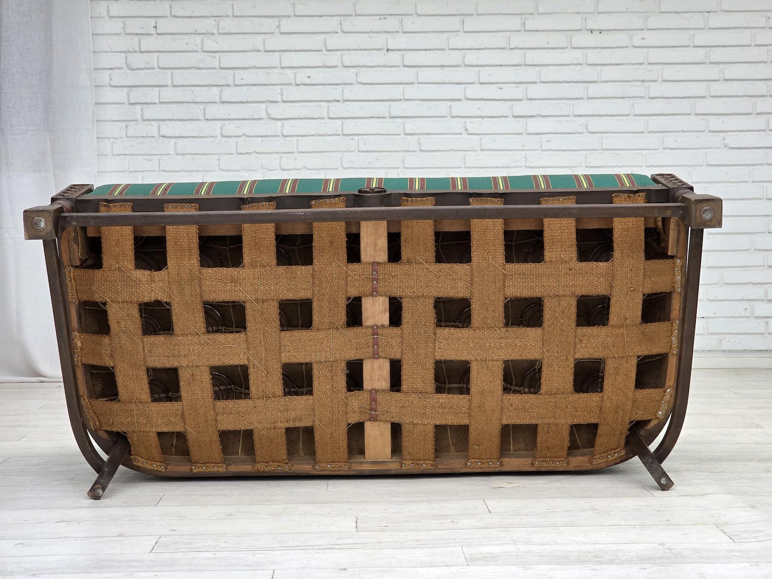 Two-Seater_Sofa,_Original_Upholstery_&_Wood,_1950s_Denmark