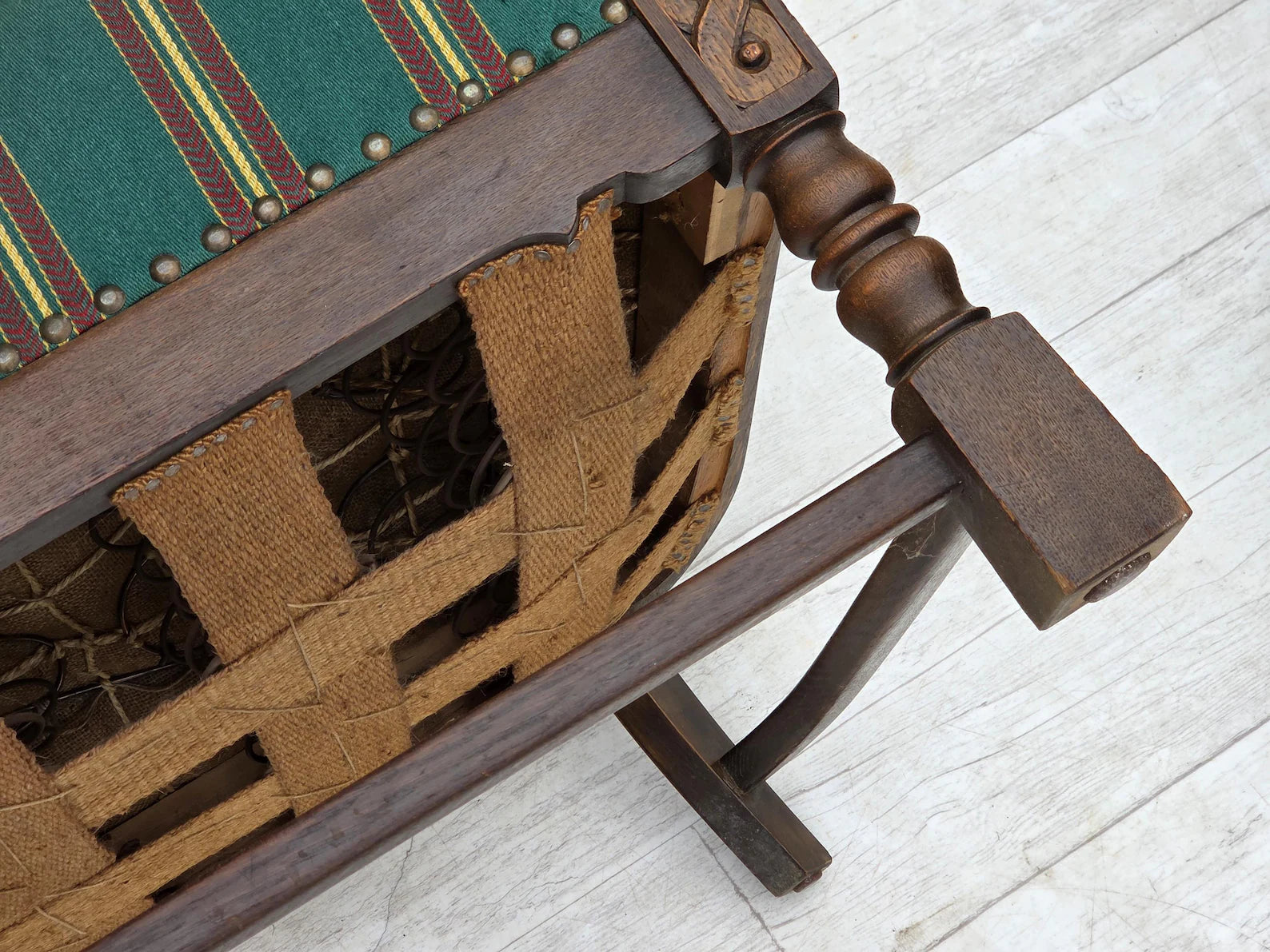 Two-Seater_Sofa,_Original_Upholstery_&_Wood,_1950s_Denmark