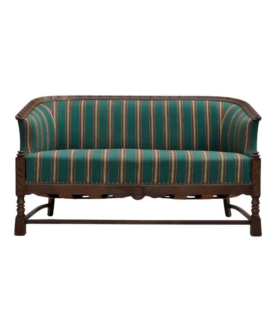 Two-Seater_Sofa,_Original_Upholstery_&_Wood,_1950s_Denmark
