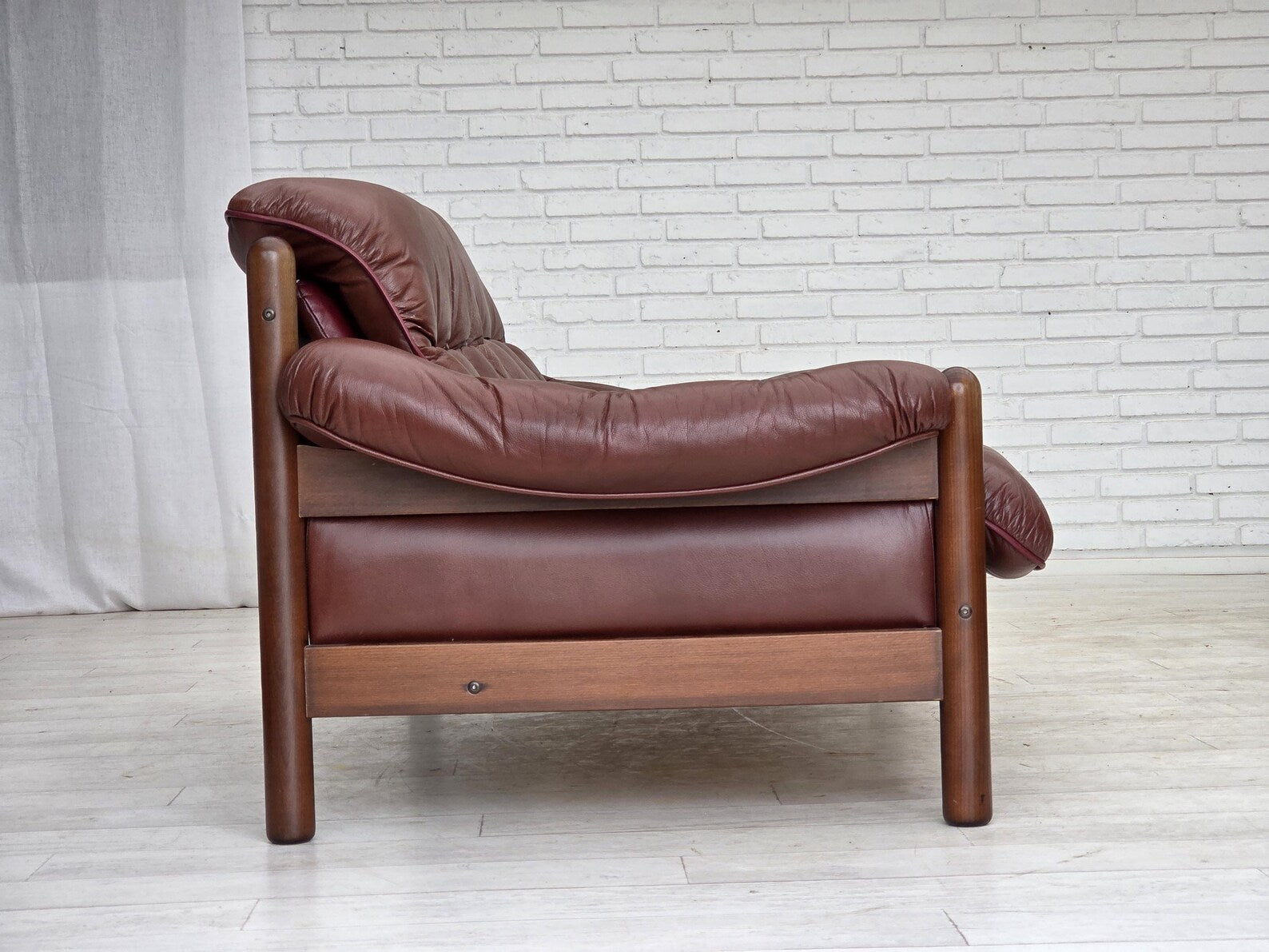 Two-Seater_Sofa,_Upholstered_&_Wood_Frame,_1970s_Sweden